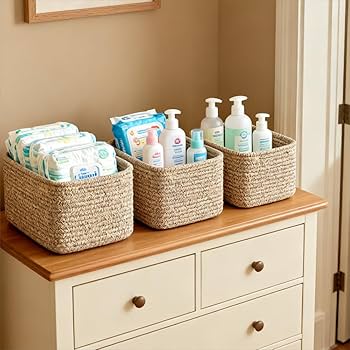 Amazon.com: R RUNKA Small Cotton Rope Basket – Storage Bin